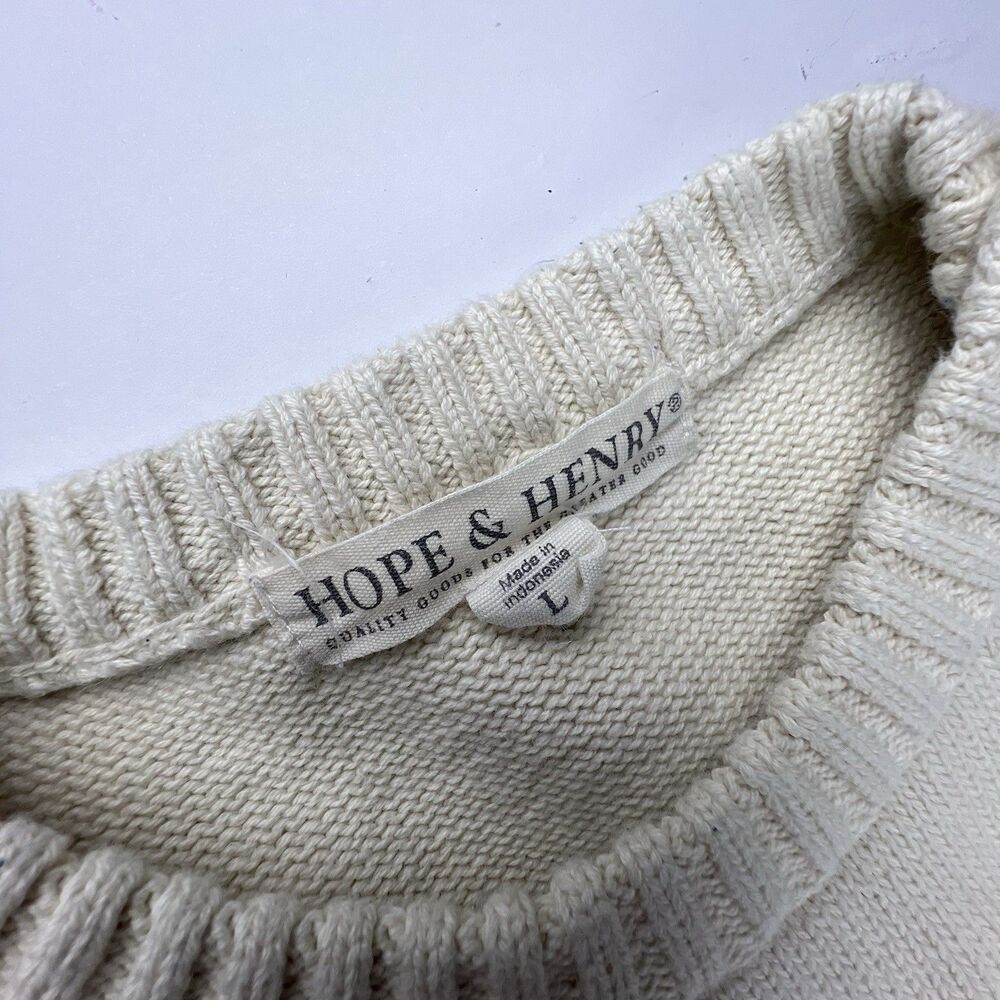 Hope & Henry  Boys Sweater Large Organic Cotton Long‎ Sleeve Intarsia Pullover - Picture 8 of 12